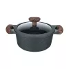 Resto Kitchenware Ran 2,4 L apvalus juodas medinis puodas