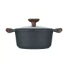 Resto Kitchenware Ran 2,4 L apvalus juodas medinis puodas