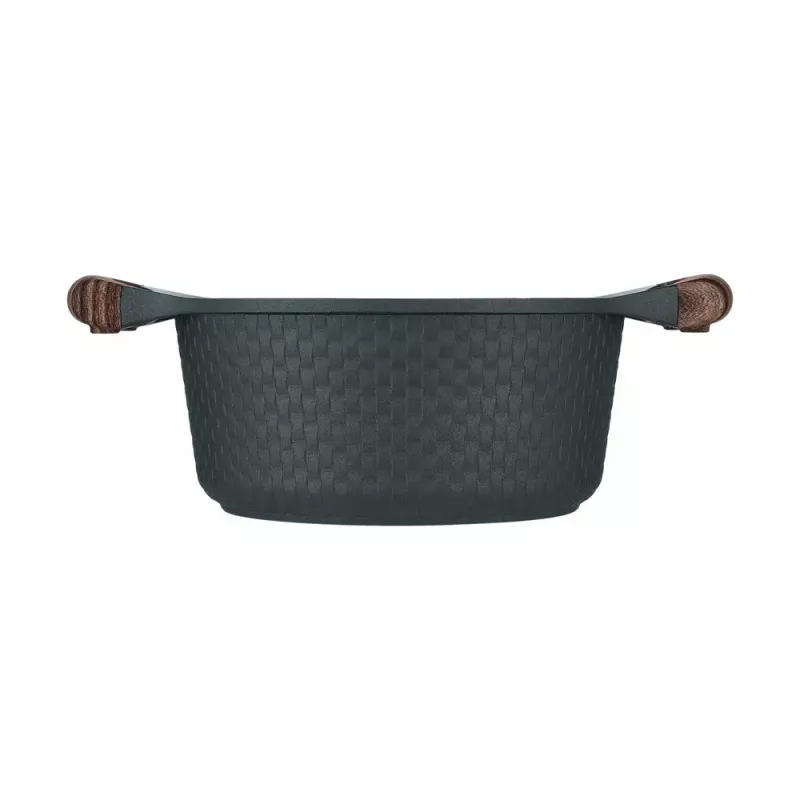 Resto Kitchenware Ran 2,4 L apvalus juodas medinis puodas