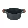 Resto Kitchenware Ran 2,4 L apvalus juodas medinis puodas