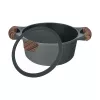 Resto Kitchenware Ran 2,4 L apvalus juodas medinis puodas