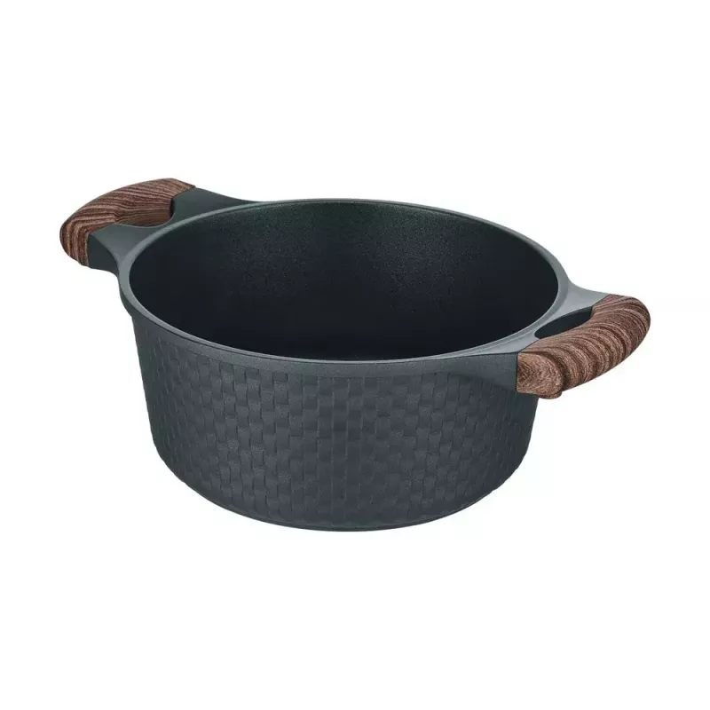Resto Kitchenware Ran 2,4 L apvalus juodas medinis puodas