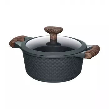 Resto Kitchenware Ran 2,4 L apvalus juodas medinis puodas