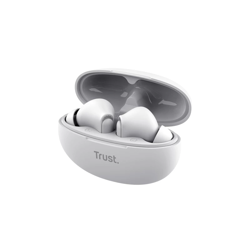 Trust Yavi belaidės ausinės True Wireless Stereo (TWS) į ausis, skambučiams ir muzikai, USB Type-C, baltos