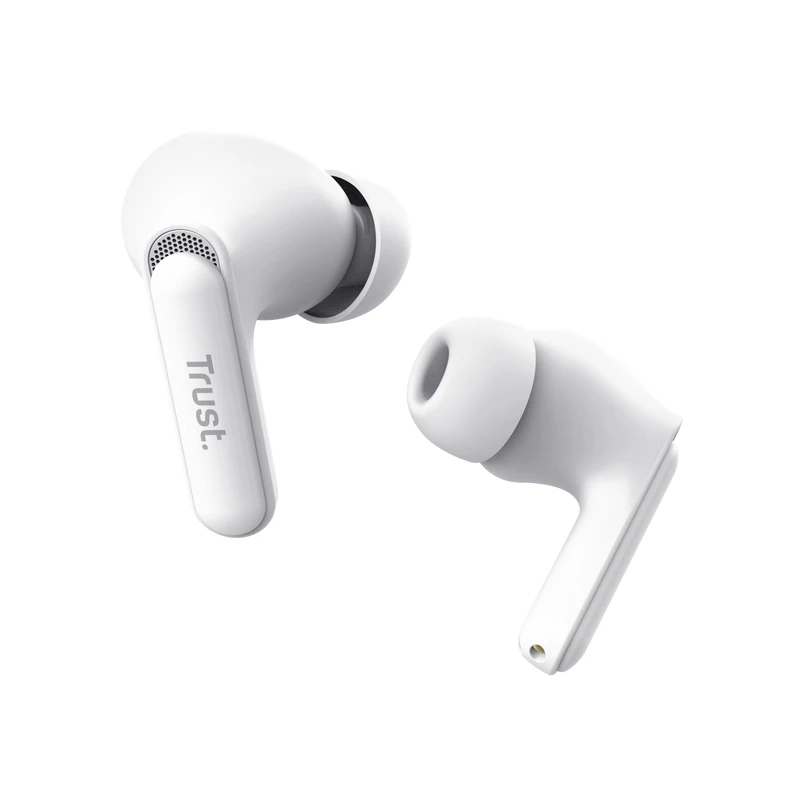 Trust Yavi belaidės ausinės True Wireless Stereo (TWS) į ausis, skambučiams ir muzikai, USB Type-C, baltos
