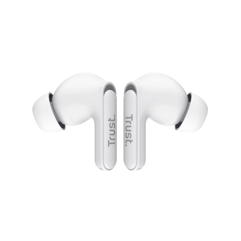 Trust Yavi belaidės ausinės True Wireless Stereo (TWS) į ausis, skambučiams ir muzikai, USB Type-C, baltos