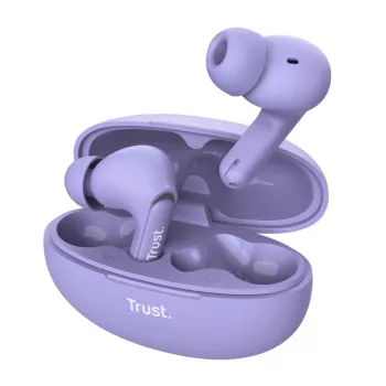 Trust Yavi tikri belaidžiai stereo ausinės (TWS) į ausį skambučiams/muzikai USB-C Bluetooth violetinės