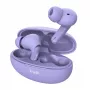 Trust Yavi tikri belaidžiai stereo ausinės (TWS) į ausį skambučiams/muzikai USB-C Bluetooth violetinės
