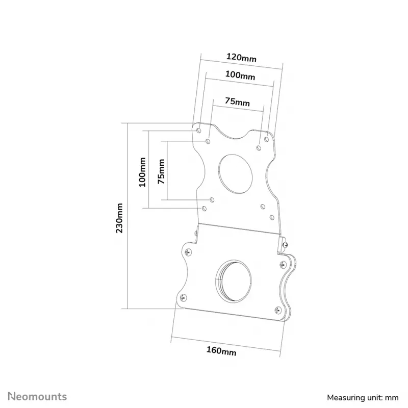 Neomounts FPMA-VESAMAC2127 iMac VESA adapter, sidabrinis, plienas, 15 kg, 100 x 100, 75 x 75 mm, 730 g