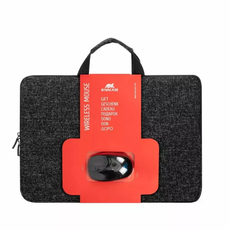 Dėklas nešiojamam kompiuteriui Rivacase 7916BKMOUSE 39,6 cm 15,6 colio pilkas