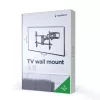 Gembird WM-80ST-02 sieninis TV laikiklis – fiksuotas/pakreipiamas, 37–80 colių, VESA iki 600x400, 60 kg, juodas