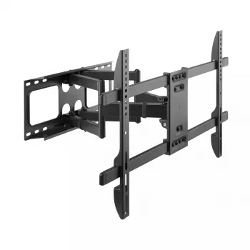 Gembird WM-80ST-02 sieninis TV laikiklis – fiksuotas/pakreipiamas, 37–80 colių, VESA iki 600x400, 60 kg, juodas