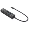 USB Hub Lindy USB 3.2 tipo C šakotuvas ir Gigabit Ethernet keitiklis