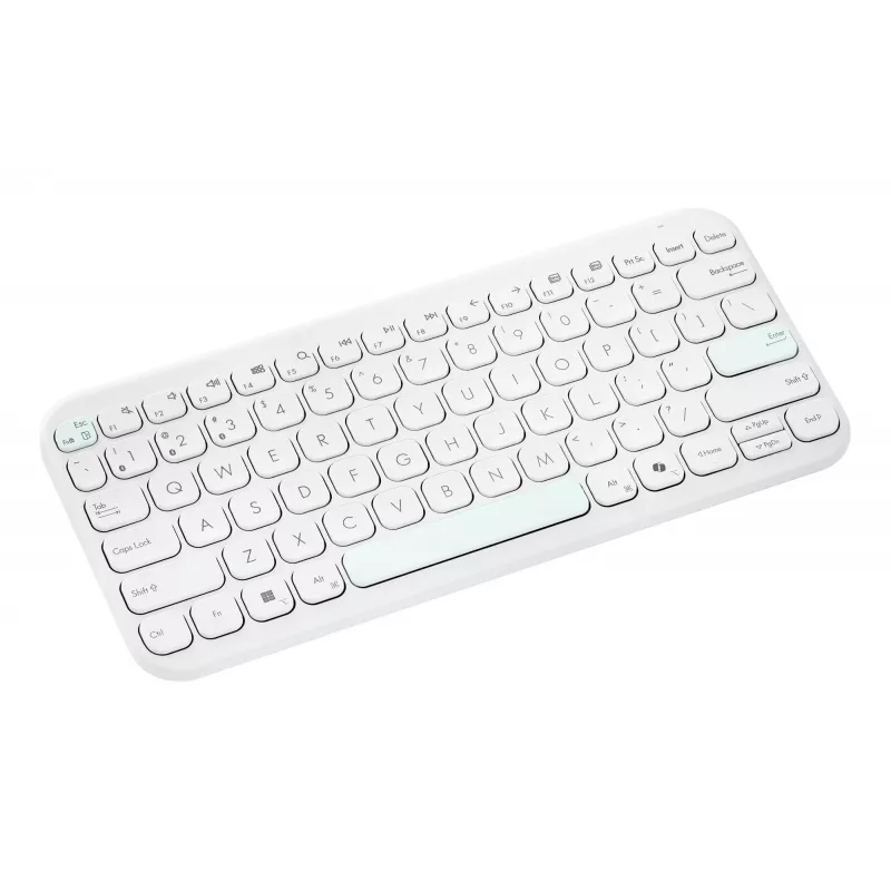 ASUS Marshmallow KW100 belaidė klaviatūra, žaižaruojančios baltos spalvos