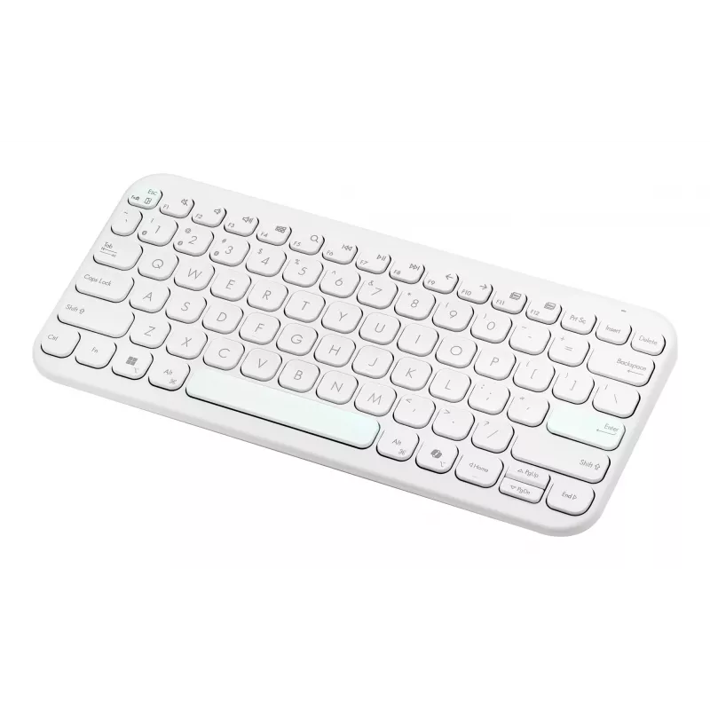 ASUS Marshmallow KW100 belaidė klaviatūra, žaižaruojančios baltos spalvos