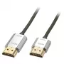 Lindy 3m CROMO Slim High Speed HDMI laidas su Ethernet, 3 m, HDMI A tipo (standartinis), HDMI A tipo (standartinis), 3D, 10.2 Gbit/s, Pilka