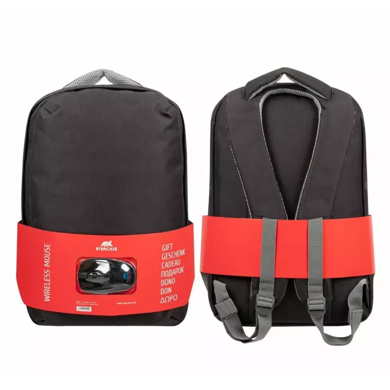 Kuprinė Rivacase 7563BKMOUSE 39,6 cm 15,6 colio Juoda