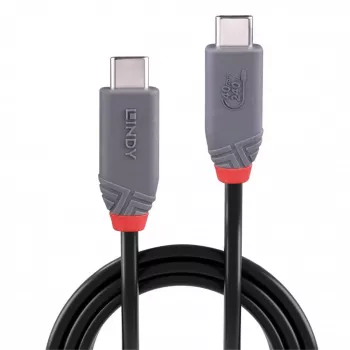 Lindy 0,8 m USB 4 240 W Type C laidas, Anthra Line