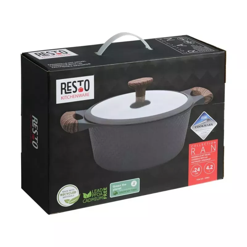 Resto Kitchenware Ran apvalus 4,2 l puodas, smėlio spalvos, medienos