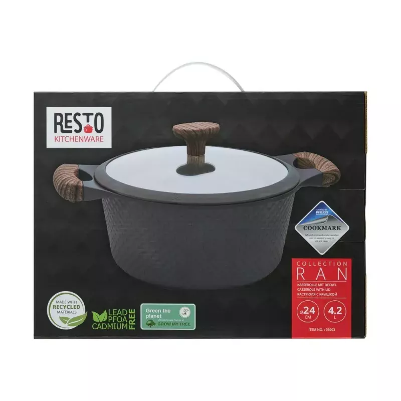 Resto Kitchenware Ran apvalus 4,2 l puodas, smėlio spalvos, medienos