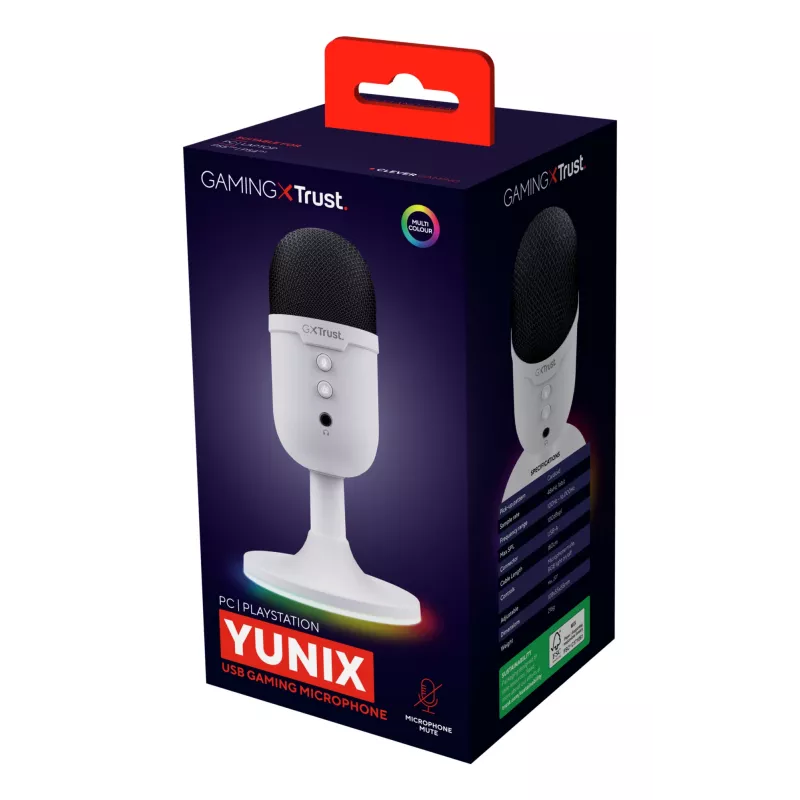 Stalinis mikrofonas Trust GXT 234P Yunix baltas