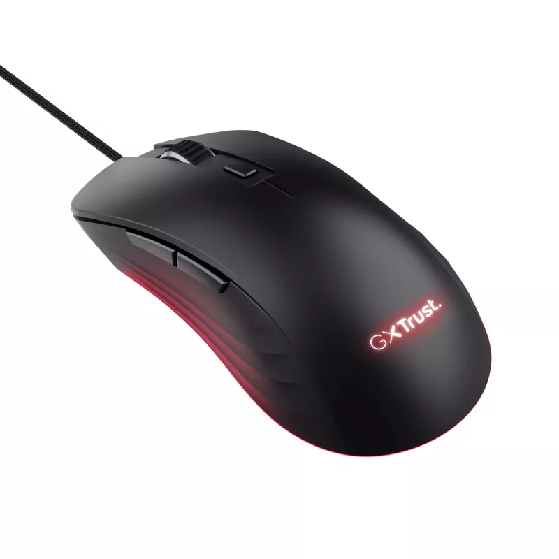 Pelė Trust GXT924 YBAR+ žaidimams, dešinei rankai, USB Type-A, optinė, 25600 DPI
