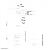Neomounts FPMA-D510BLACK monitoriaus laikiklis 10-32 colių, spaustuvas/įvorė, 8 kg, 100x100 mm, juodas