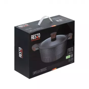 Resto Kitchenware Capella keptuvė 4,6 L apvali juoda mediena