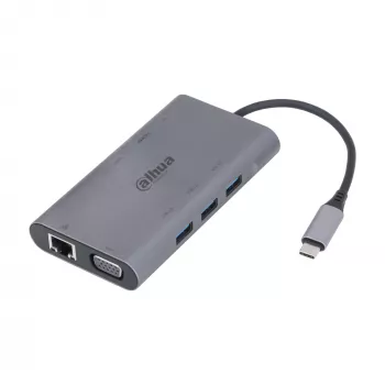 Dahua Technology 9 in 1 USB 3.1 Type-C į USB 3.0 + HDMI + RJ45 + VGA + SD/TF +PD Dockinė stotelė