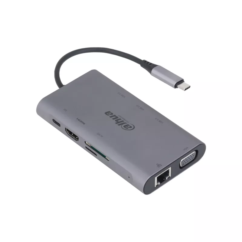 Dahua Technology 9 in 1 USB 3.1 Type-C į USB 3.0 + HDMI + RJ45 + VGA + SD/TF +PD Dockinė stotelė