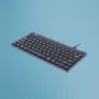 Ergonominė klaviatūra R-Go Compact Break, kompaktiška su pertraukų programine įranga, QWERTY (US), laidas, juoda