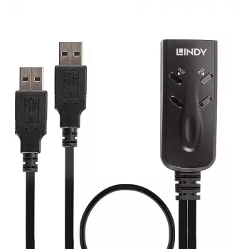 Lindy 2 prievadų USB klaviatūros ir pelės jungiklis