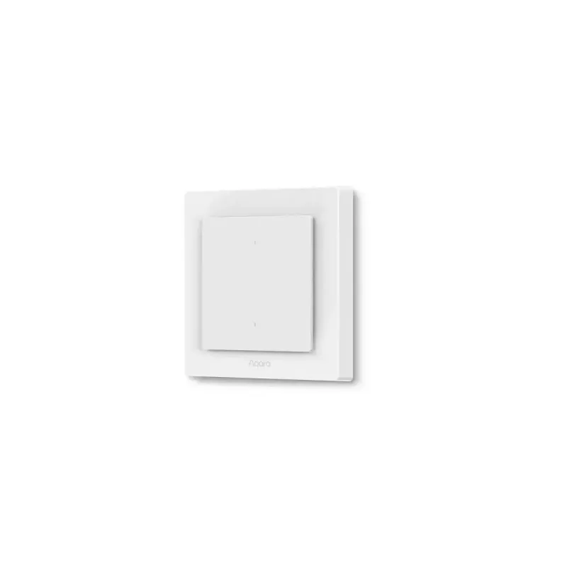 Aqara Light Switch H2 EU (2 mygtukai, 1 kanalas) (WS-K07D) - „Zigbee“ ir „Thread“ sieninis jungiklis su rele