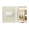 Aqara Light Switch H2 EU (2 mygtukai, 1 kanalas) (WS-K07D) - „Zigbee“ ir „Thread“ sieninis jungiklis su rele