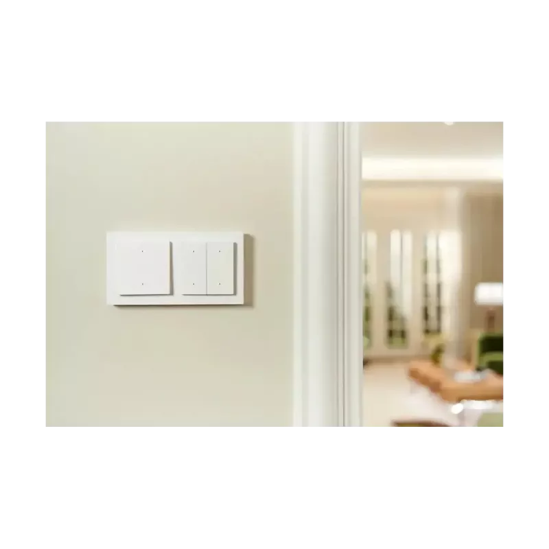 Aqara Light Switch H2 EU (2 mygtukai, 1 kanalas) (WS-K07D) - „Zigbee“ ir „Thread“ sieninis jungiklis su rele