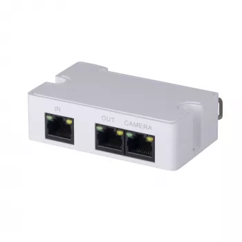Tinklo siųstuvas DAHUA PFT1300, 10/100 Mbps, iki 300 m, IEEE 802.3af/at, 79×52×23 mm, 3 W, baltas