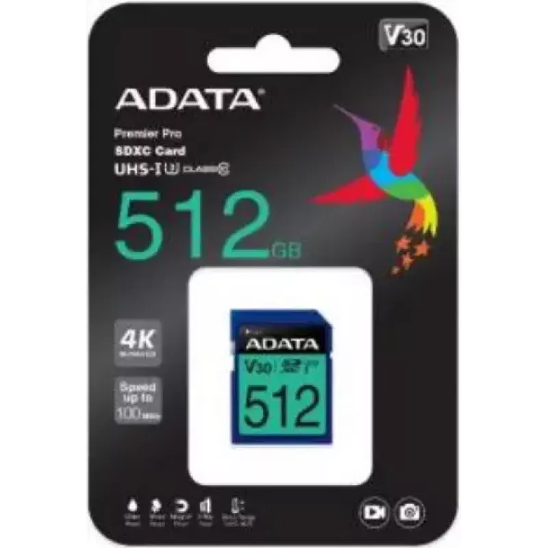 Atminties kortelė ADATA 512GB SDXC UHS-I Class 10 ASDX512GUI3V30S-R