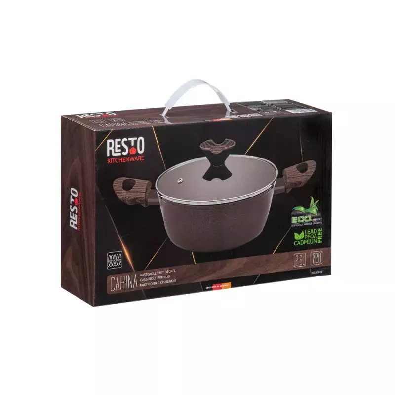 Resto Kitchenware Carina 2,5 L apvalus puodas bordo spalvos