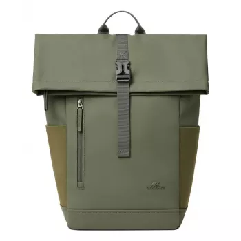 Kelioninė kuprinė Rivacase Eden Alyvuogių spalvos PU oda Poliesteris rPET 250x160x430mm