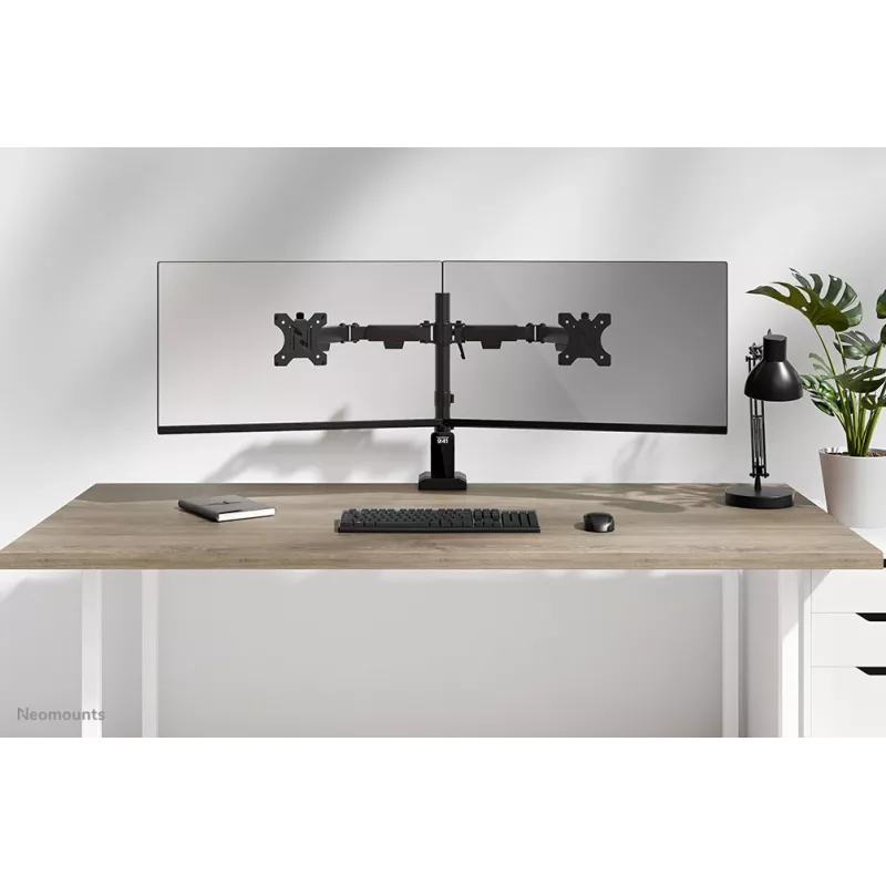 Neomounts DS60-600BL2 Monitor laikiklis 10-32 colių – Greitas montavimas – 180° stabdiklis