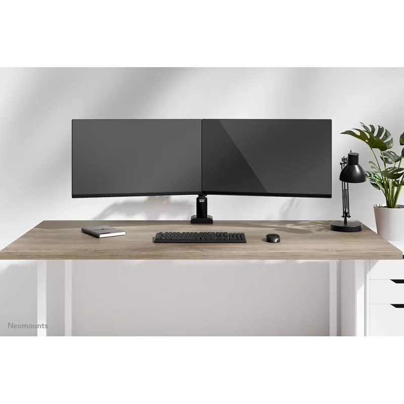 Neomounts DS60-600BL2 Monitor laikiklis 10-32 colių – Greitas montavimas – 180° stabdiklis
