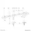 Neomounts DS60-600BL2 Monitor laikiklis 10-32 colių – Greitas montavimas – 180° stabdiklis