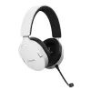 Ausinės Trust GXT 491W FAYZO laidinės ir belaidės, ant ausų, žaidimams, USB Type-C, Bluetooth, juodos, baltos