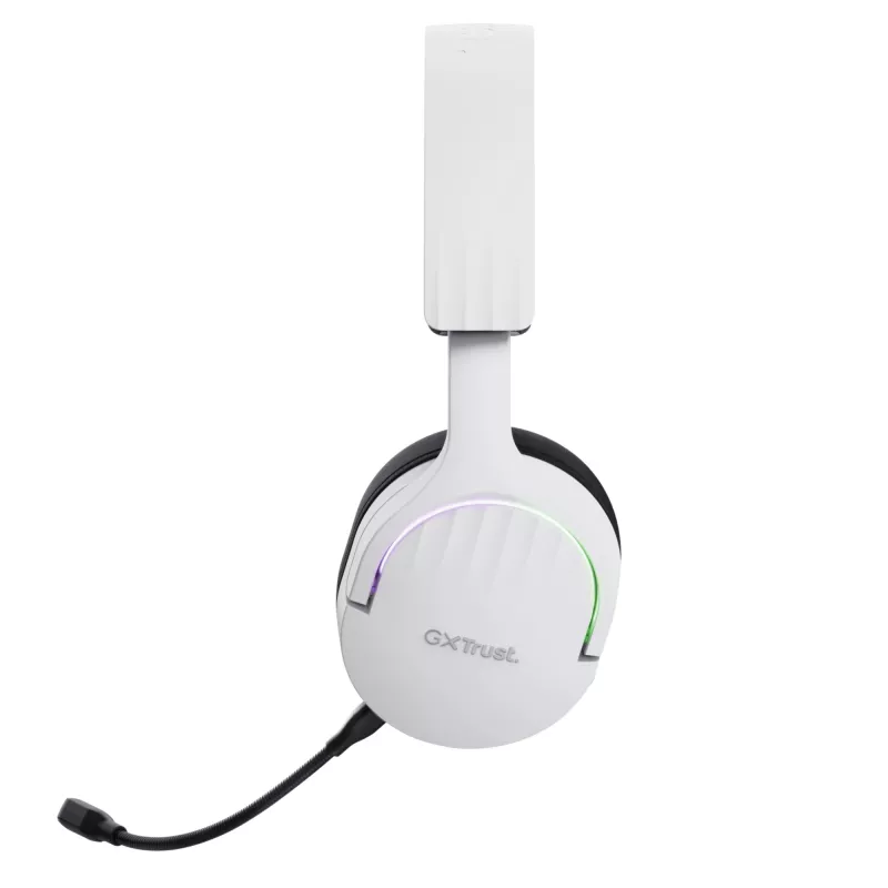 Ausinės Trust GXT 491W FAYZO laidinės ir belaidės, ant ausų, žaidimams, USB Type-C, Bluetooth, juodos, baltos