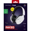 Ausinės Trust GXT 491W FAYZO laidinės ir belaidės, ant ausų, žaidimams, USB Type-C, Bluetooth, juodos, baltos