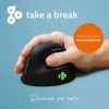 Ergonominė pelė R-Go Tools R-Go HE Break su pertraukų programine įranga, vidutinė (rankos dydis 165–185 mm), dešinei rankai, Bluetooth, juoda