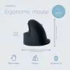 Ergonominė pelė R-Go Tools R-Go HE Break su pertraukų programine įranga, vidutinė (rankos dydis 165–185 mm), dešinei rankai, Bluetooth, juoda