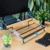 R-Go Tools dokumentų laikiklis R-Go Flex Read, ergonomiškas, su minkšta putų riešo atrama, permatomas akrilinis