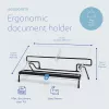 R-Go Tools dokumentų laikiklis R-Go Flex Read, ergonomiškas, su minkšta putų riešo atrama, permatomas akrilinis