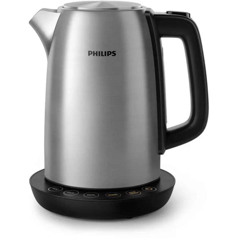 Elektrinis virdulys Philips HD9359/90 1,7 L, 2200 W, nerūdijančio plieno korpusas, juodas metalinis